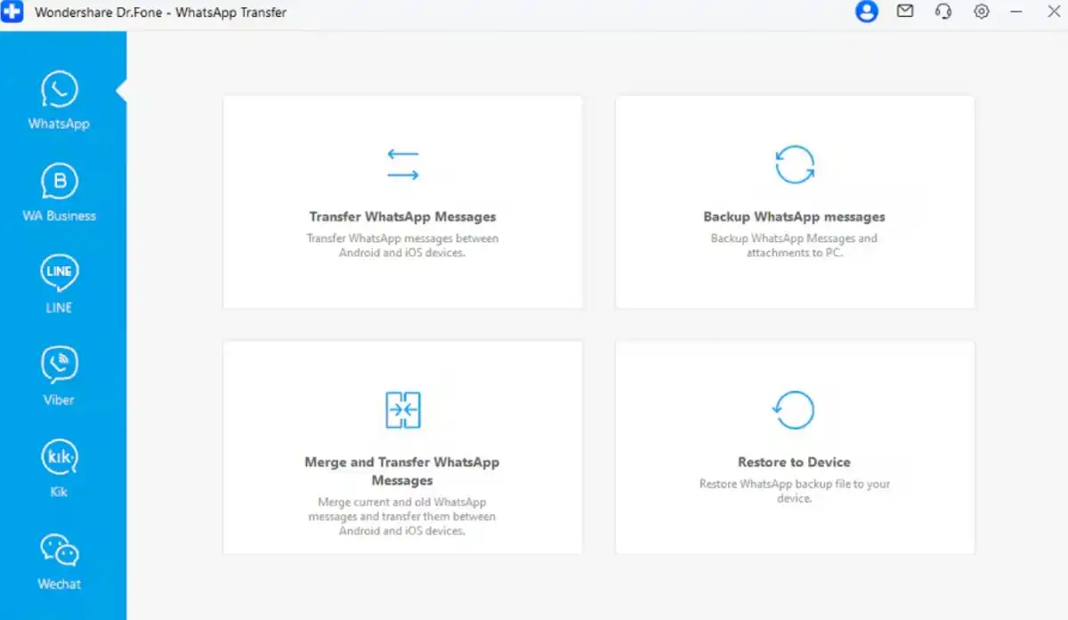 transfer whatsapp messages via drfone