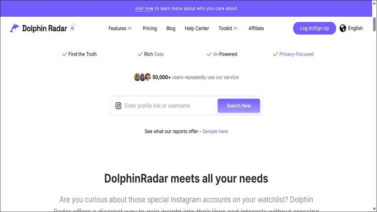 DolphinRadar All in One Instagram Tracker and Analyzer
