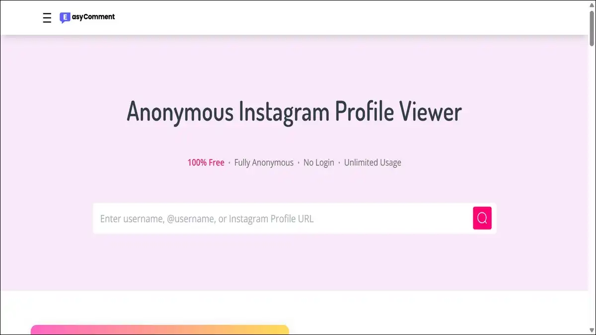 EasyComment Instagram Profile Viewer