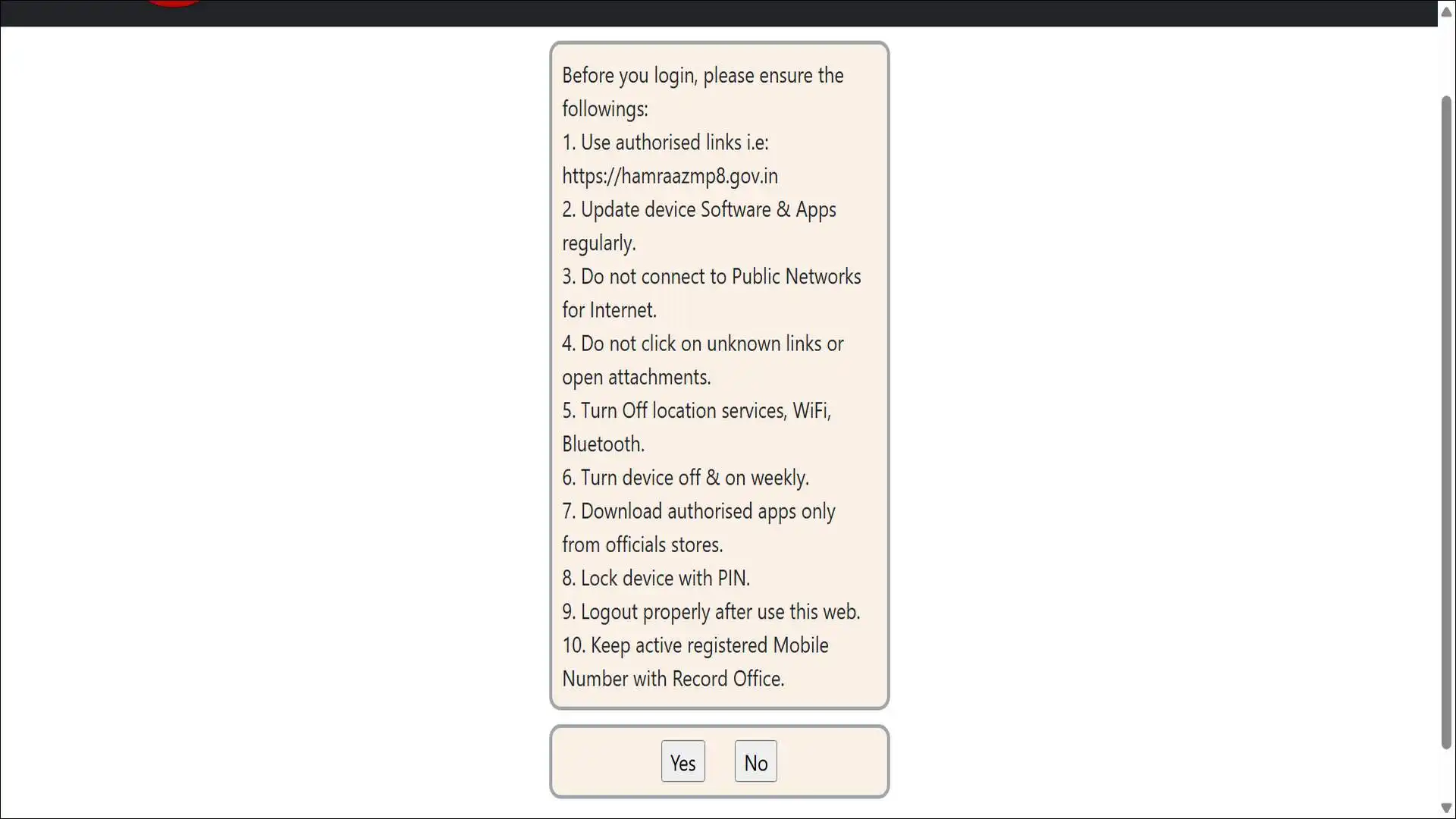 Hamraaz Web personal login page showing PAN number field and captcha input