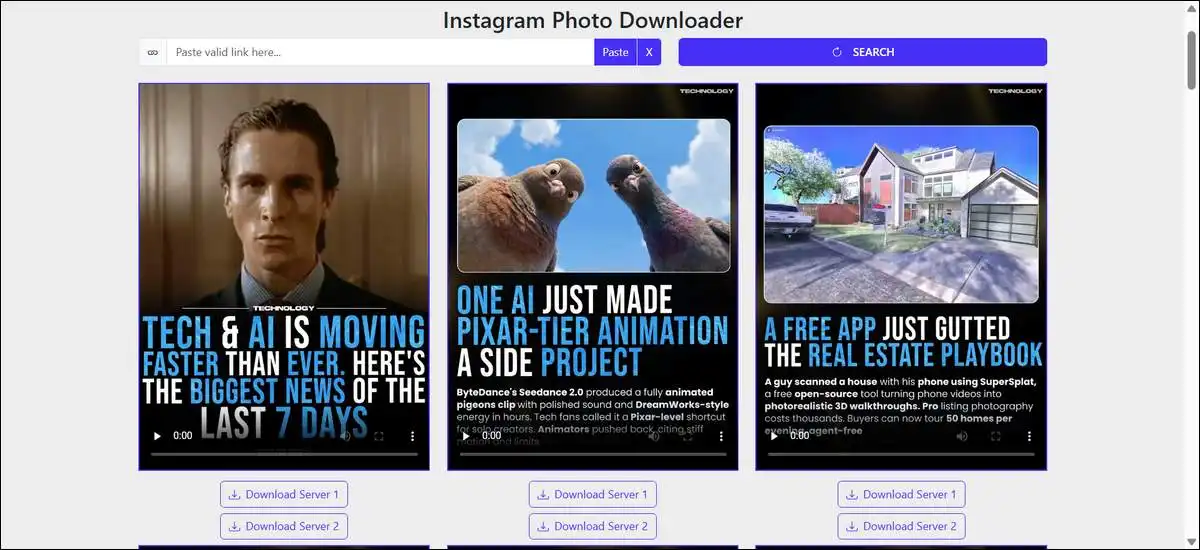 I tried Indown.io Instagram Photo Downloader and found it working perfectly.