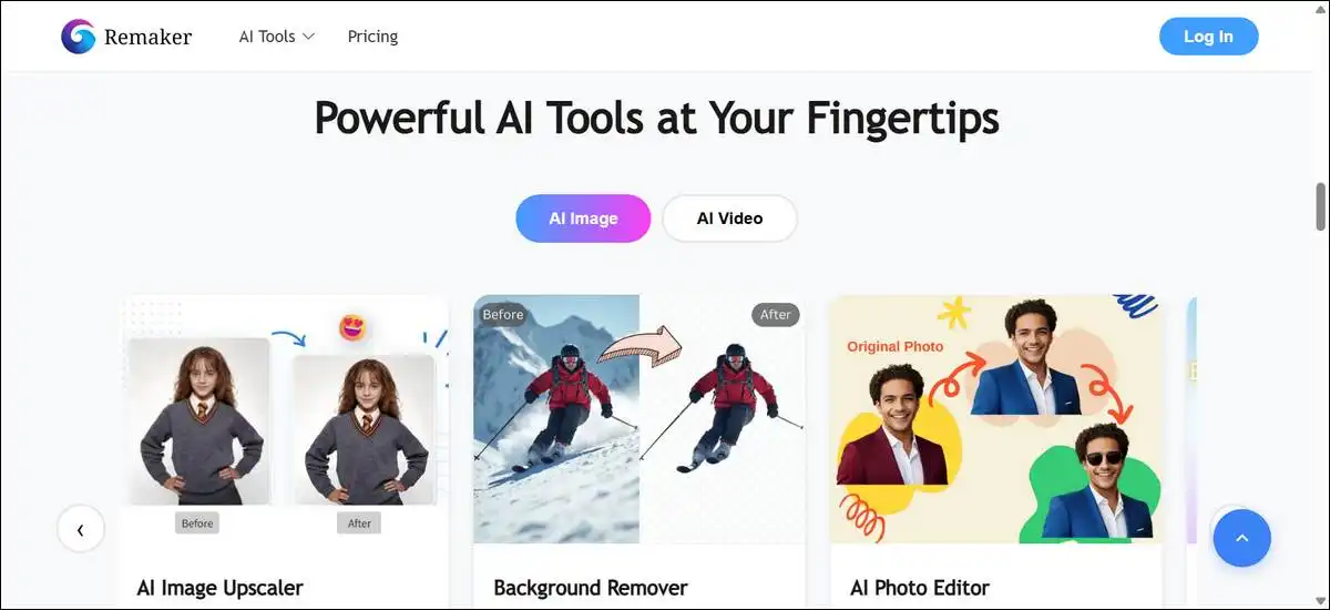 Remaker AI interface showing face swap, prompt editor, and batch tools together in the browser.