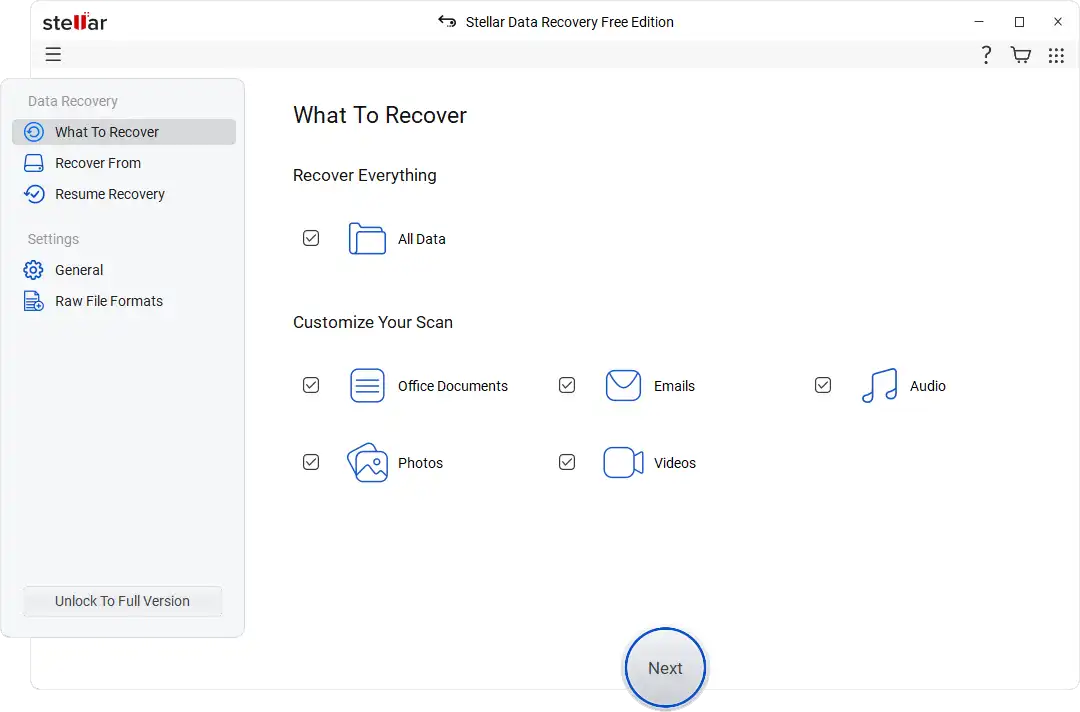 Stellar Data Recovery Free software