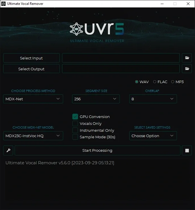 Ultimate Vocal Remover Ensemble Mode settings for clean vocal separation